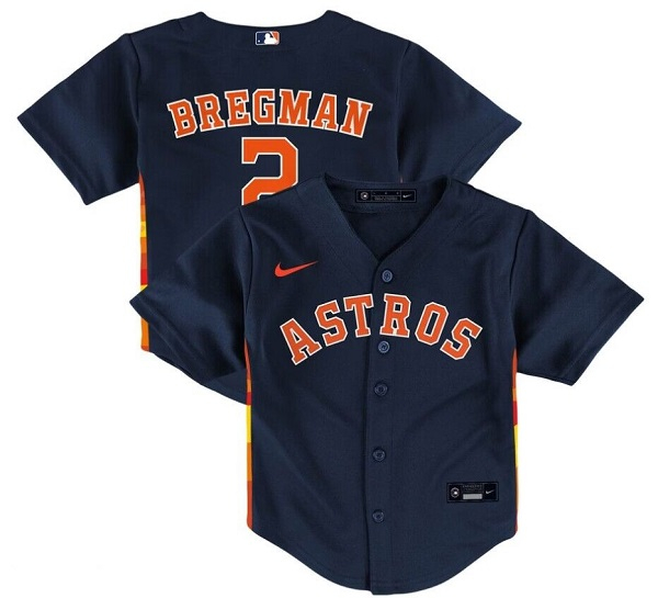 Toddler Houston Astros #2 Alex Bregman Navy Stitched Baseball Jersey